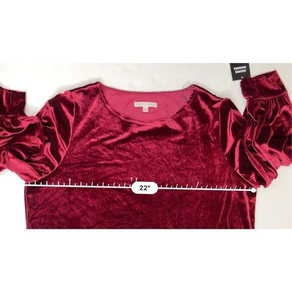 Sandra Darren Washable Velvet Puffed Sleeves A-line Dress sz XL NWT Holidays - Picture 7 of 12